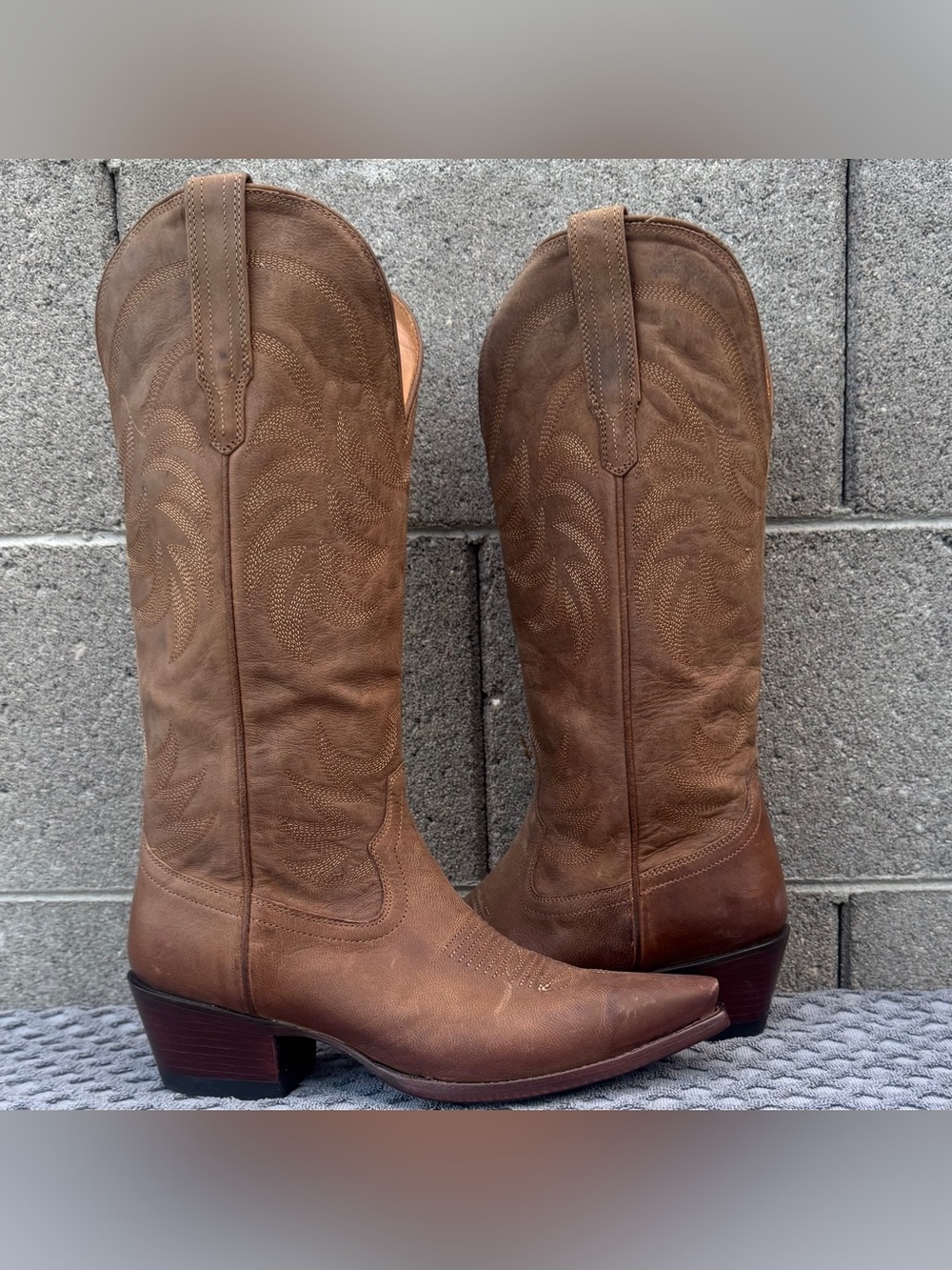 TECOVAS THE ANNIE WESTERN BOOTS BROWN/ CAFE SIZE 9.5